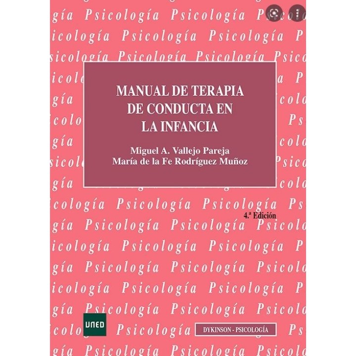 Manual de terapia de conducta en la infancia