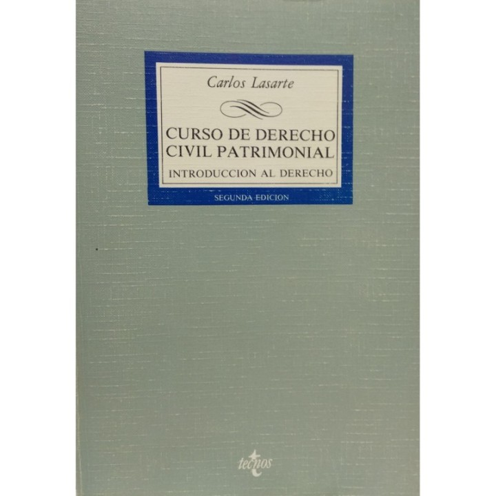 Curso de derecho civil patrimonial. Introducción al derecho