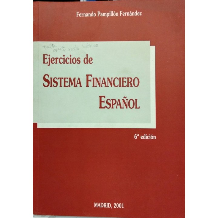 Ejercicios de sistema financiero español