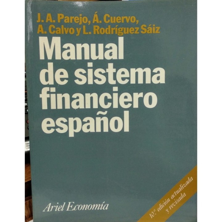 Manual de sistema financiero español 10a.ed.
